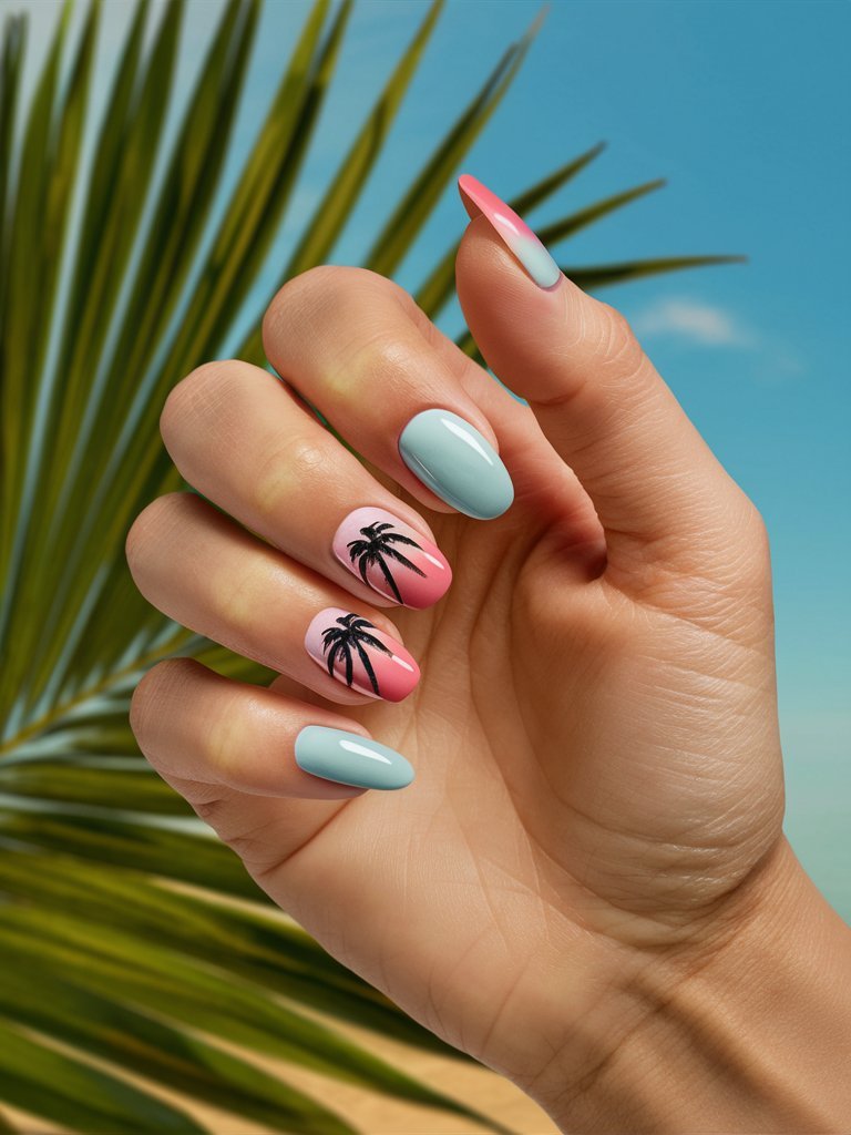 cute beach nails 2