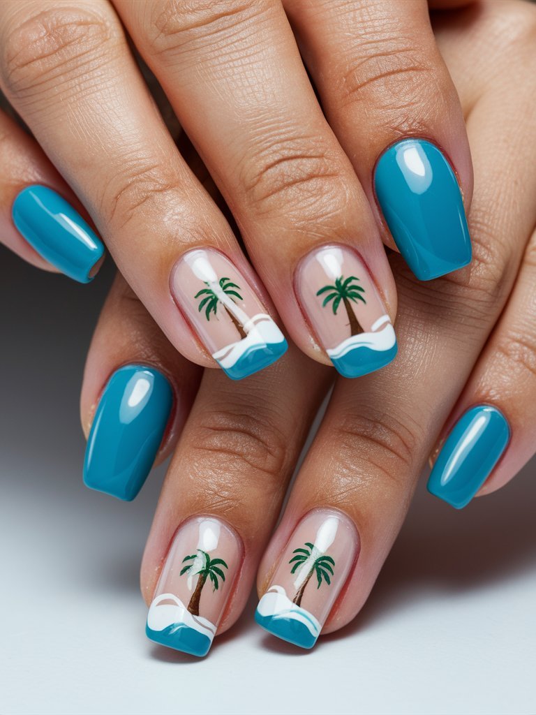 cute beach nails