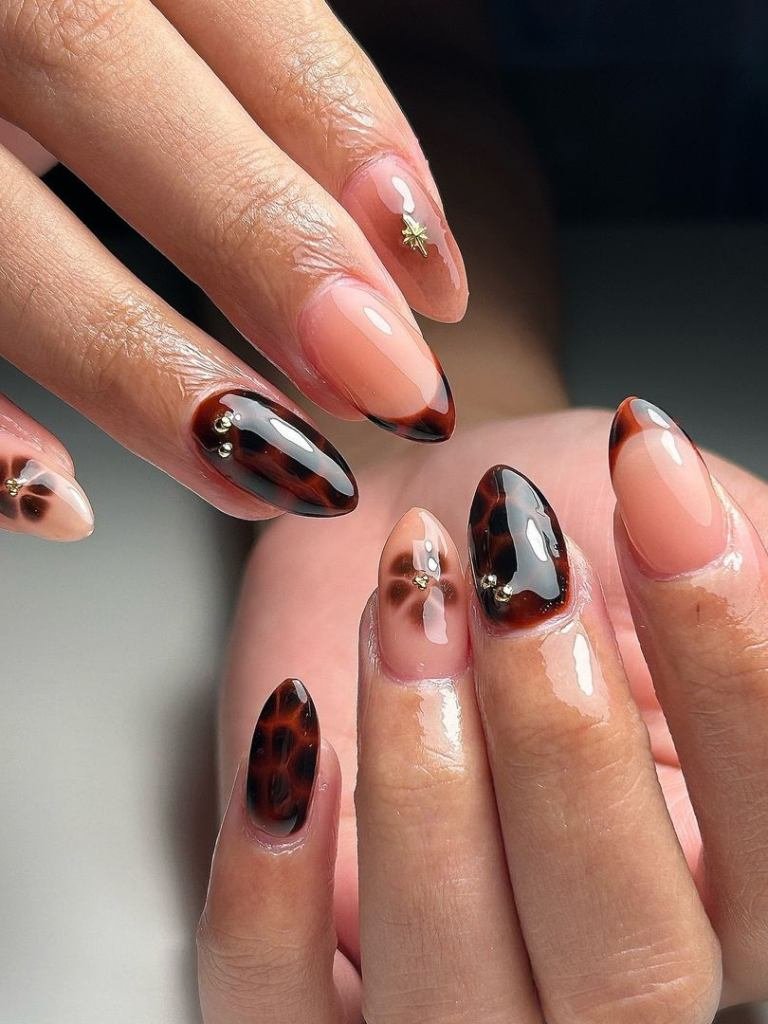 fall almond nails