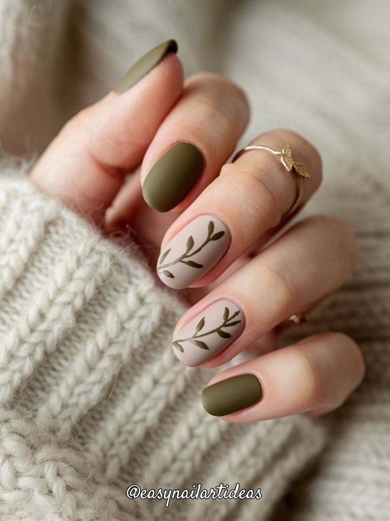 fall almond nails