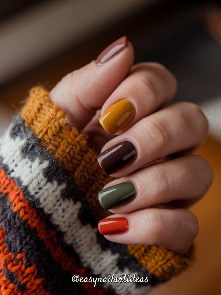 fall almond nails