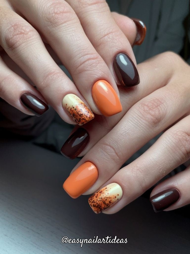 fall almond nails