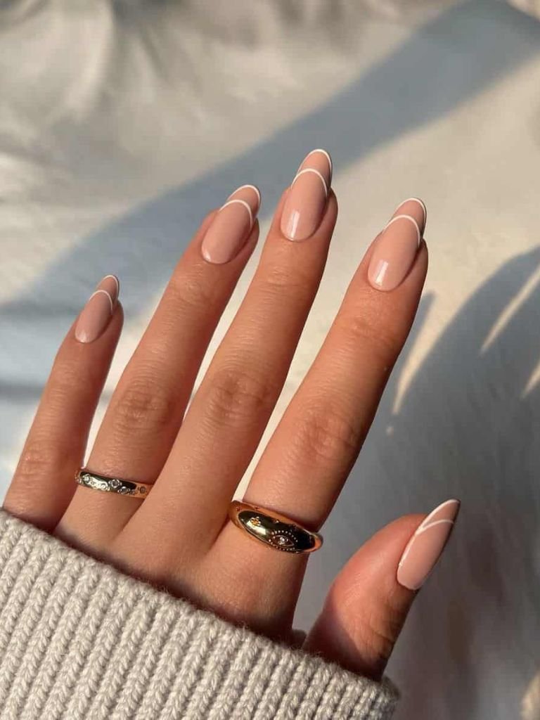 beige nails