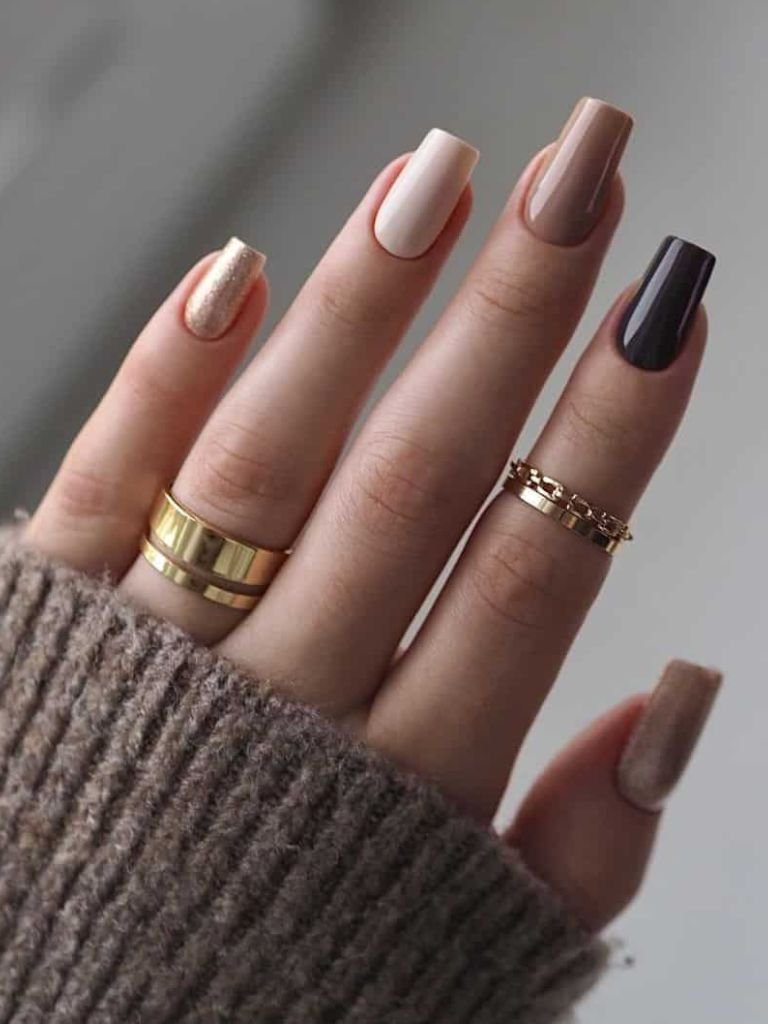 beige nails